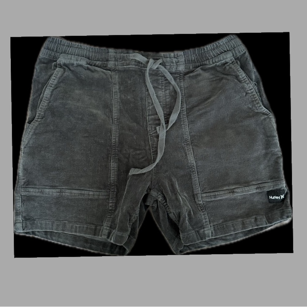 Hurley Gray Corduroy Shorts for Active Comfort
